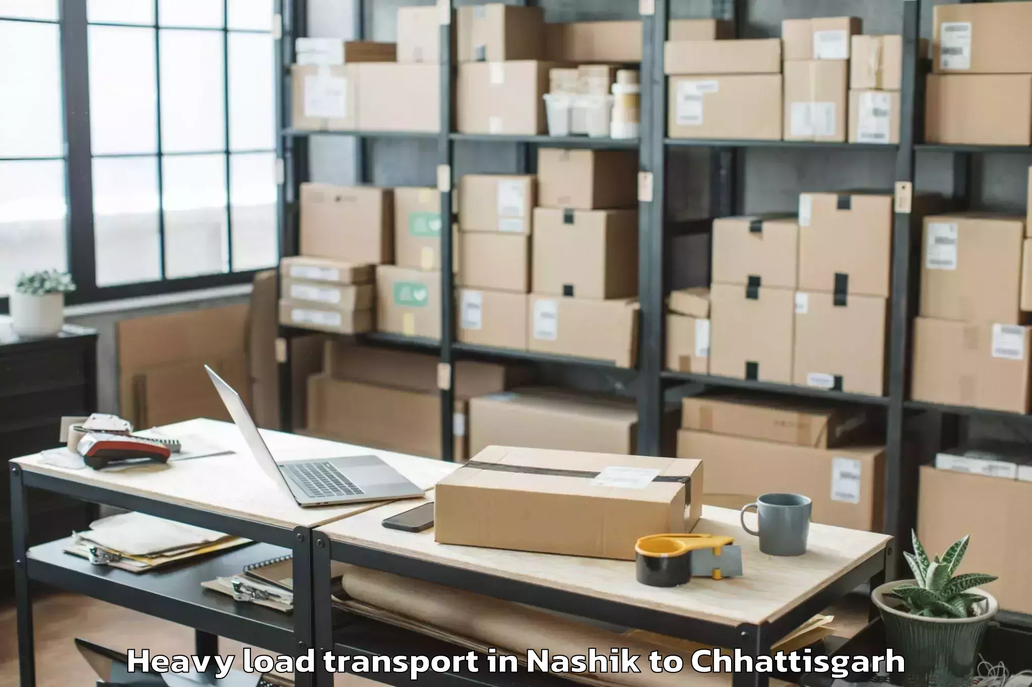 Book Nashik to Pithora Heavy Load Transport